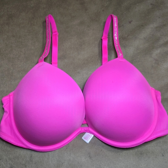 Victoria Secret PINK Bling Wear Everywhere Super Push Up Bra Size 36C - Picture 3 of 11
